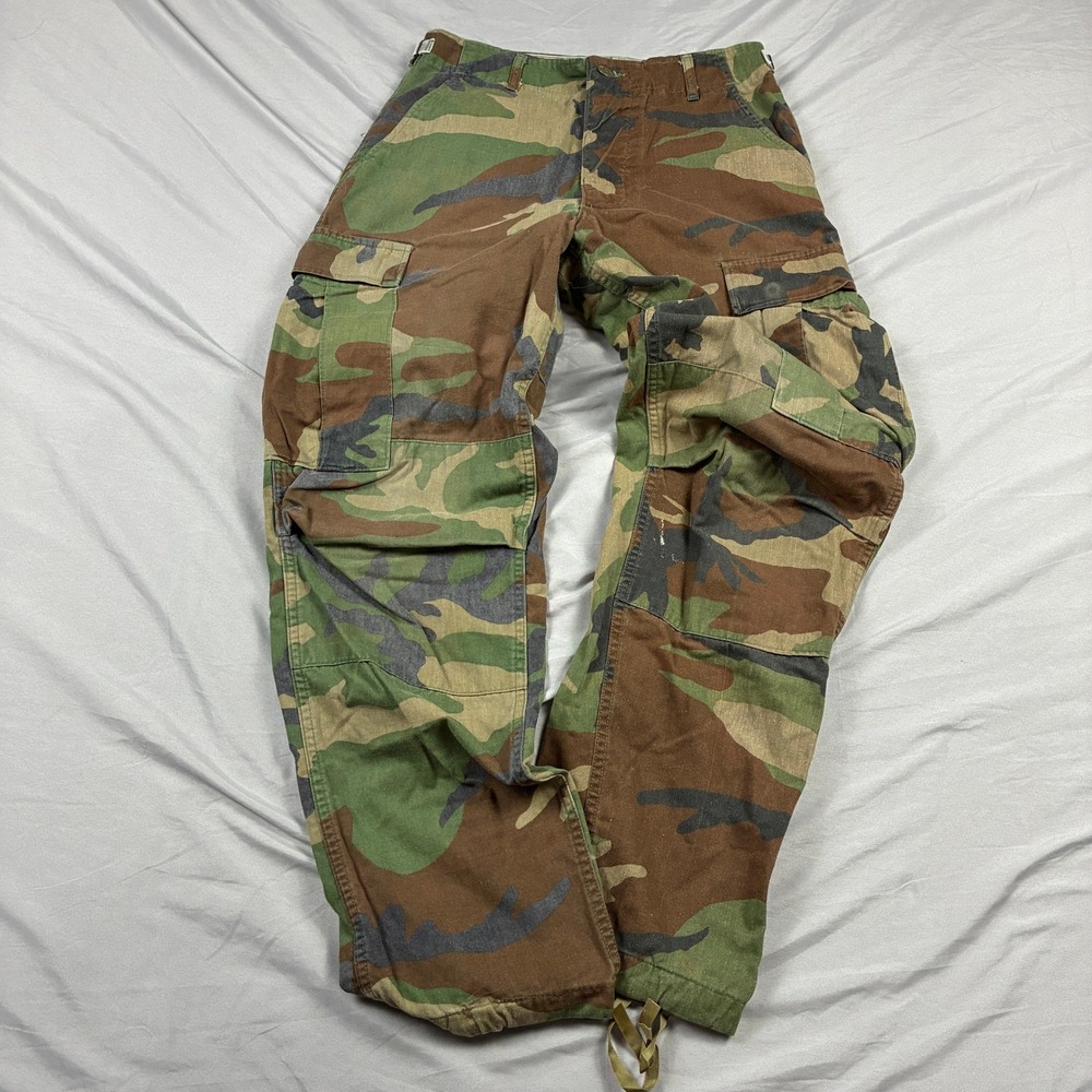 VTG Military Clifford Industries Camo Woodland Trousers M81 BDU Small Regular